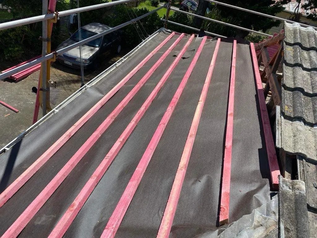 Re-roofing underlay and batten installation Auckland